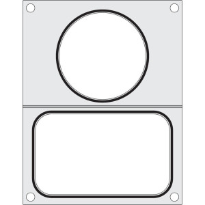 Matrita sigilare pentru un recipient cu un compartiment 178x113 mm + pentru un recipient de supa ø115 mm