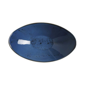 Farfurie de servire albastra barcuta Iris, 250x160 mm Fine Dine