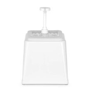Dispenser de sos cu pompa, 2.5 L, alb, 230x210x(H)250 mm