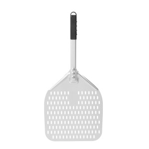 Lopata de pizza patrata perforata cu maner scurt, 305x660 mm