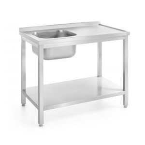 Spalator cu 1 cuva cu polita inferioara stanga,HENDI, Kitchen Line, 1000x600x(H)850 mm