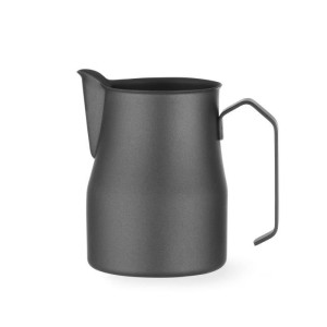 Cana pentru lapte, gura inalta in forma de V, Hendi, culoare Negru mat, ø84x(H)130 – 0.7 litri