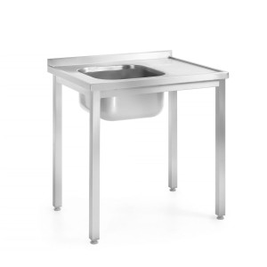 Spalator cu o cuva stanga din inox Hendi, dimensiuni 1000x600x(H)850 mm