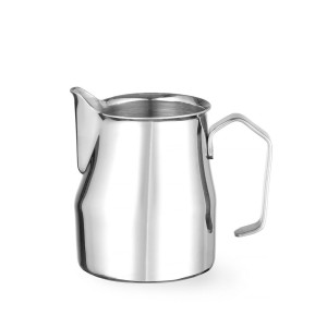 Cana pentru lapte cu gura in forma de V, Hendi, 350ml, inox, ø65x(H)99mm