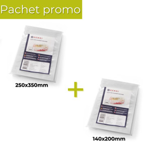 Pachet Set 100 pungi vacuum 250x350mm + 100 buc 140x200mm
