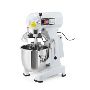 Mixer planetar spirala cu vas detasabil 3 viteze echipat cu roti pivotante vas, capac si spirala din inox 18/10 HENDI Smart, 20 litri 750 W,  Viteza: 19/193 rpm, 400x500x (H) 850 mm