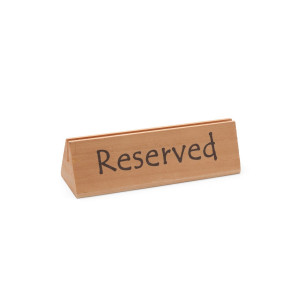Semn de masa cu text Reserved din lemn durabil 152x44x(H)44 mm Hendi
