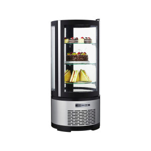 Vitrina frigorifica de prezentare interval temp. -2/8 C, 210 W, corp inox, ARKTIC by Hendi, 480x(H)1030 mm, 100 L, Clasa energetica C
