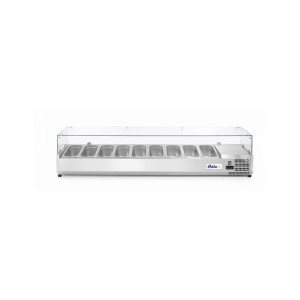 Vitrina prezentare Hendi, interval temp. -2/8?C, 180W, corp inox, ARKTIC by Hendi, 2005x395x(h)430 mm, 9 vase  GN 1/3