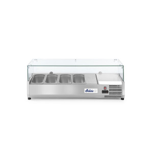 Vitrina prezentare Hendi, interval temp. -2/8?C, 180W, corp inox, ARKTIC by Hendi, 1205x395x(H)430, 4 vase  GN 1/3