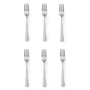 Set 6 furculite din inox, (L) 197 mm, finisaj oglinda, Hendi Kitchen Line
