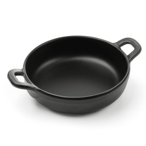 Vas servire in forma de mini-tigaie cu 2 manere, 150x115x(H)37 mm, melamina, Hendi Little Chef