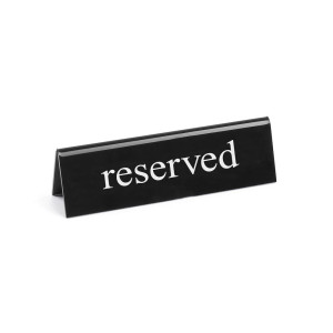 Semn pentru semnalizare masa "RESERVED" , Hendi, 130x35x(H)40 mm