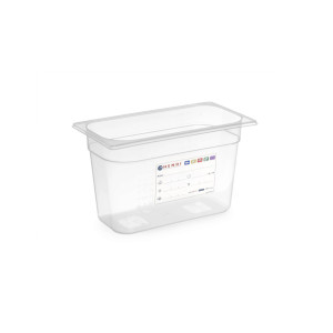 Tava gastronorm Gastronorm 1/4, 265x162x(H) 65 mm, 1.8 litri cu marcaj HACCP, polipropilena, Hendi