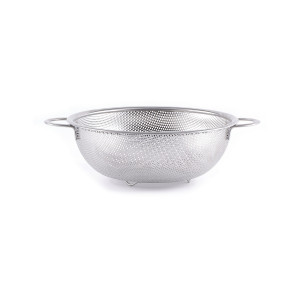 Colander Hendi, otel inoxidabil, cu baza si 2 manere, perforat, 285x(H)115 mm
