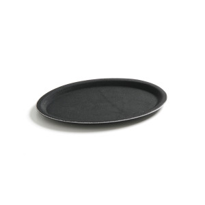 Tava Hendi pentru servire ovala, poliester armat cu fibra de sticla, neagra 200 x 265 mm
