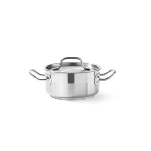 Cratita cu capac 7,5 Lit, 28 cm diametru x 12 cm inaltime, inox, Hendi Profi Line, potrivita si pentru uz profesional