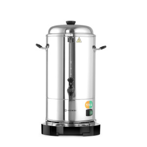 Percolator / cafetiera profesionala, 6lt, Hendi, cu pereti dubli din inox, 1500W, diam. 241x (H)480 mm, robinet anti-picurare, temperatura ajustabila pana la 100 C, filtru incorporat pentru c