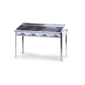 Green fire cu 4 arzatoare si baza cu roti 22 Kw