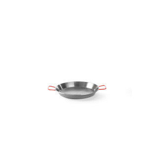 Tigaie Paella cu 2 manere ,46 cm diametru x 4 cm inaltime, din otel de inalta calitate, Hendi, pentru echipamente pe gaz