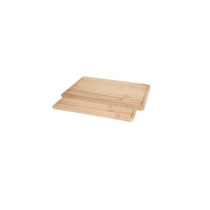 Tocator masiv din lemm frasin, GN1/1, cu 2 fete pentru tocat: paine si alimente, 530x325x(H)18 mm, Hendi