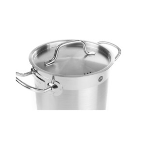 Oala cu capac 10 Lit,24 cm diametru x22 cm inaltimea , inox 18/8, gama Hendi Profi Line