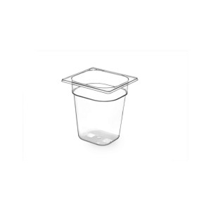 Tava Hendi Gastronorm GN 1/6 100 mm 1.6 lt - TRITAN free BPA, rezistenta la temperatura -40 gr. Celsius/ 90 gr. Celsius