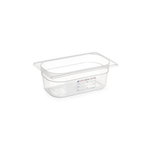 Tava gastronorm Gastronorm 1/4, 265x162x(H) 200 mm, 5.5 litri cu marcaj HACCP, polipropilena, Hendi