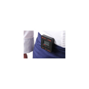 Timer digital bucatarie, Hendi, cu clip magnetic, 67 x 67 mm, baterie inclusa, 99 min si 59 sec