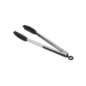 Cleste pentru servit din otel cromat cu silicon rezistenti la caldura, cu blocare - 400 mm