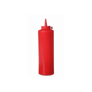 Sticla dispenser 350 ml, 55x205 mm, polietilena rosie, Hendi
