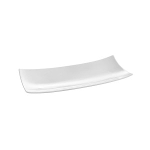Farfurie portelan alb termorezistent Bark, Hendi, 35.2x14.6x4 cm, forma dreptunghiulara