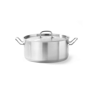 Cratita cu capac, 5 Lit, 24 cm diametru x 11,5 cm inaltime, din inox 18/0, foarte solida si rezistenta, potrivita si pentru uz profesional, gama Hendi Kitchen Line