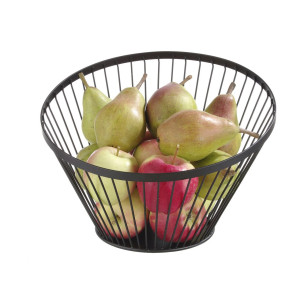 Cos negru pentru fructe, Hendi, Inox, 300x(H)250 mm