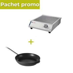 Pachet Plita inductie 3500W + Tigaie Titanium 29cm
