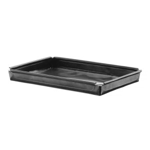 Tavă pentru cuptoare cu convecție și microunde, antiaderentă, HENDI, neagră, 290x190x(H)30mm