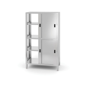 Dulap traversant cu despărțitor și ușă glisantă - înșurubat, HENDI, Kitchen Line, 800x500x(H)1800mm