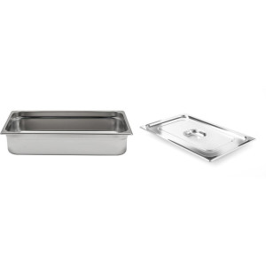 Pachet Tava GN 1/1 100mm 13.2L + Capac GN 1/1 fara fanta