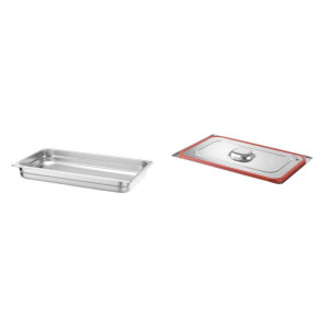 Pachet Tava GN 1/1 65mm 8.6L + Capac GN 1/1 banda silicon
