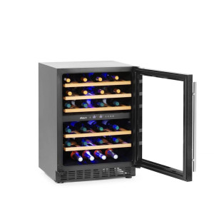 Dulap frigorific pentru vin cu reglare temperatura in 2 zone, 46 sticle,Hendi  133 litri, 220-240V/90W, 595x588x(H)820 mm - Copy