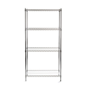 Raft metalic pentru depozitare cu 4 rafturi reglabile, sustine 125 kg/polita, Inox, 910x455x(H)1830 mm, Hendi