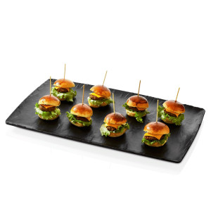 Platou  melamină Rock, negru, GN 1/2, 265x325mm Fine Dine