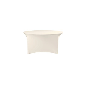 Fata de masa Symposium, Hendi, diametru 180cm, crem, 90% poliester 10% elastan