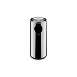 Cos de gunoi cu scrumiera, capacitate 33 litri, Inox, diametru 135 mm, baza din cauciuc antiderapant, interior/exterior, 240x(H)660mm