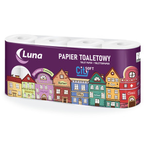 Luna City Soft – Papier toaletowy 3-warstwowy celulozowy 8 rolek