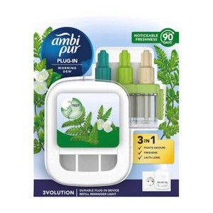 Ambi Pur 3Volution Morning Dew – Elektryczny odświeżacz powietrza z wkładem 20 ml