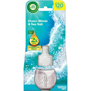 Air Wick Essential Oils Bryza Oceanu & Sól Morska – Wkład do elektrycznego odświeżacza powietrza 19 ml