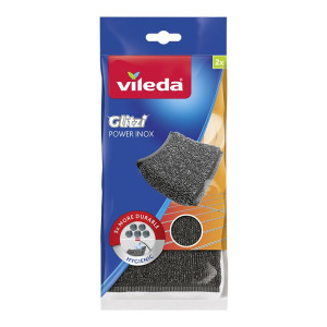 Vileda Zmywak Glitzi power Inox  2szt/opk