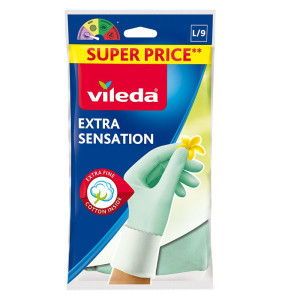 Vileda Rękawice Extra Sensation L jasno zielone