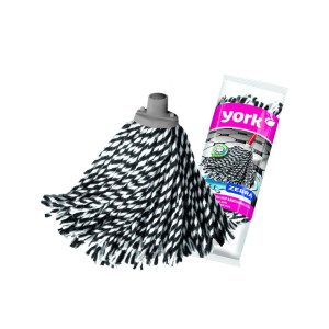 YORK Mop czarno biały sznurkowy - zebra